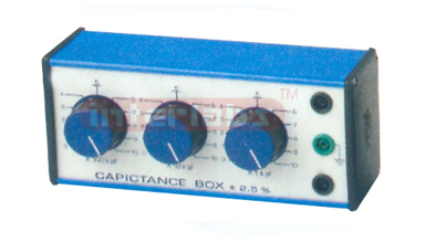 CAPACITANCE BOX, DECADE, DIAL TYPE, METAL